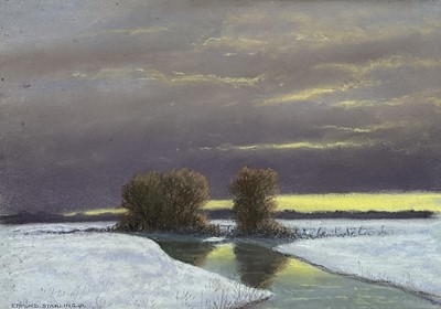 Lot 80 - Edmund Starling (20th Century, East Anglian) pastel - Tranquility, signed, gallery label verso, 26cm x 37cm, glazed frame
