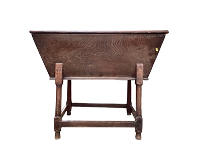 Lot 1218 - Antique oak and elm dough bin, 86.5cm x 52cm x 72cm high