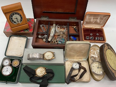 Lot 1075 - Group of vintage watches, silver and other jewellery etc