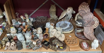 Lot 708 - Large collection of owls
