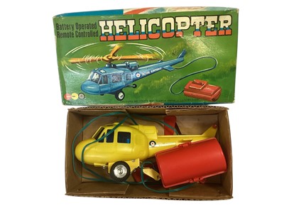 Lot 1947 - Marx Toys Helicopter, Japanese tinplate Mighty Express train and other diecast models