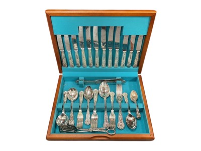 Lot 716 - Silver plated canteen of cutlery