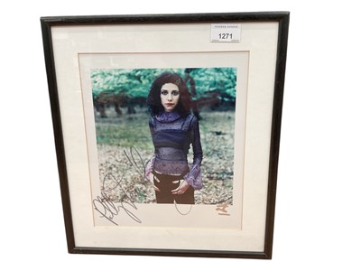 Lot 1192 - Autograph signed coloured photograph of Polly Jean Harvey, English singer/songwriter framed and glazed