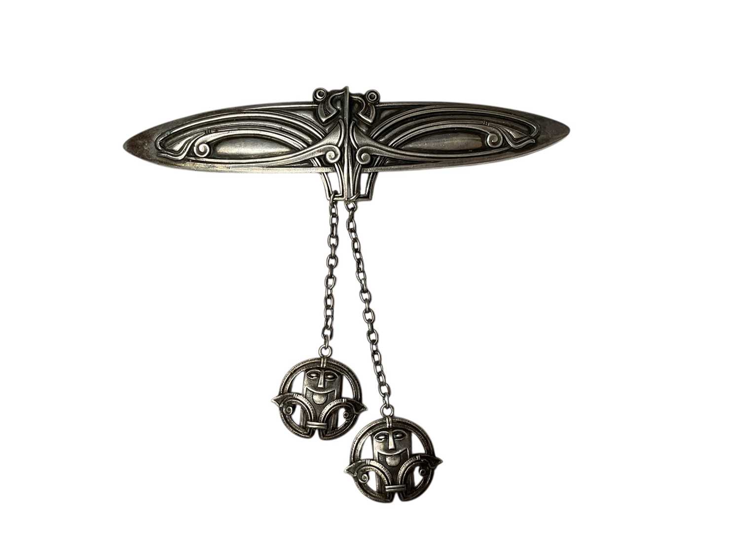 Lot 227 - David Andersen silver (830) stylised cape clasp/ buckle