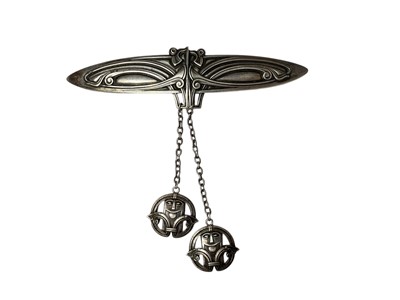 Lot 227 - David Andersen silver (830) stylised cape clasp/ buckle