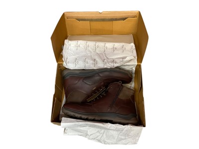 Lot 2091 - Hoggs of Fife Kinloch mens zipped lace boots in mahogany brown size 45, new with tags and box.