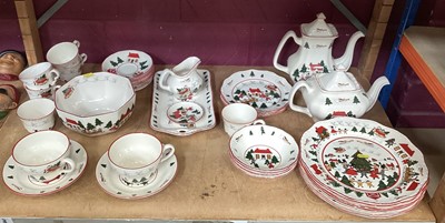 Lot 727 - Masons Christmas Village tableware