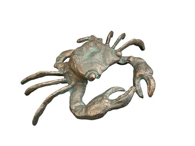 Lot 433 - Contemporary bronzed sculpture of a crab, 21.5cm in diameter.