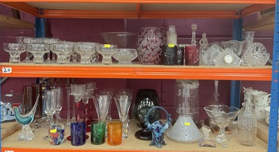 Lot 732 - A selection of coloured and other glassware