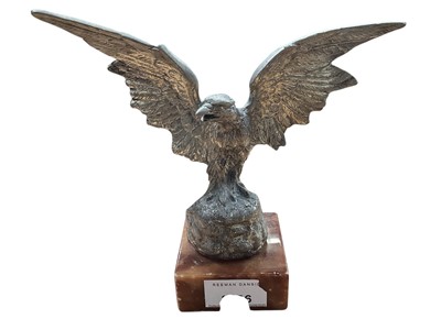 Lot 2186 - Vintage Pheonix car mascot on faux marble base, 18cm in height.