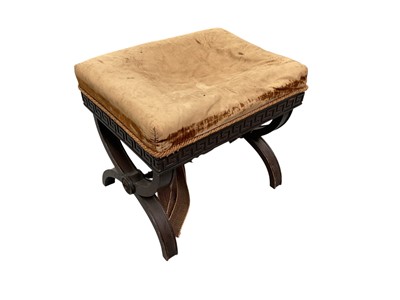 Lot 1496 - 19th century Greek revival stool, by Freemans of Norwich