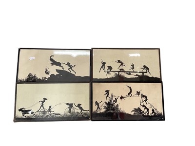 Lot 472 - Four silhouette lithograph after Karl Wilhelm Diefenbach (4).