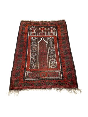 Lot 1337 - Eastern orange, blue and brown rug