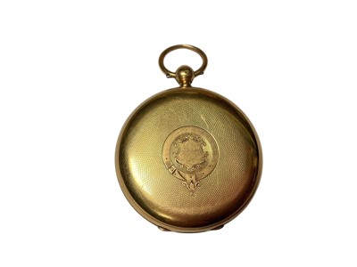 Lot 87 - Victorian 18ct gold cased pocket watch (London 1894) with movement signed Dance, Ipswich.