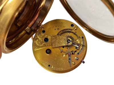 Lot 87 - Victorian 18ct gold cased pocket watch (London 1894) with movement signed Dance, Ipswich.