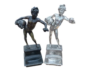 Lot 495 - After Vincenzo Gemito (1852 - 1929) patinated bronze figure 'acquailo' and another (2).