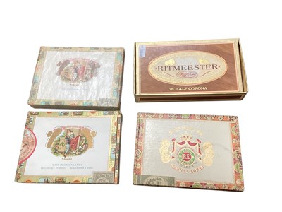 Lot 2557 - Cigars- unopened box of Romeo Y Julieta Havana cigars, together with an open box of the same, and other boxes of Punch and Ritmeester cigars.