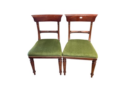 Lot 1341 - Set of six antique style mahogany bar back dining chairs comprising two carvers and four standards