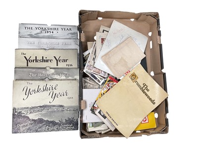 Lot 510 - Group of mixed ephemera including 1950's "The Yorkshire Year" calendars.