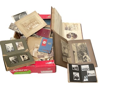 Lot 511 - Quantity of assorted photographs (loose and in albums) including some military, antique and later (1 box).