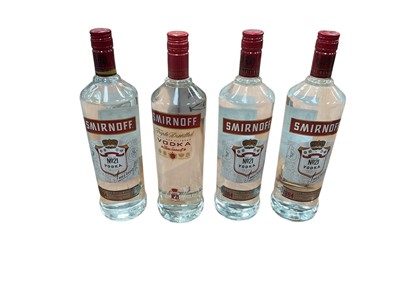 Lot 756 - four bottles of Smirnoff Vodka