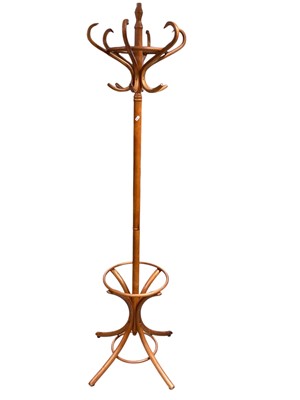 Lot 1360 - Bentwood coat and hat stand, 193cm high