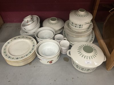 Lot 771 - Group of tableware to include Royal Worcester fruit pattern and Royal Doulton tapestry