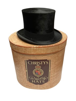 Lot 2108 - Vintage Austin Reed Regent Street black silk top hat in original box