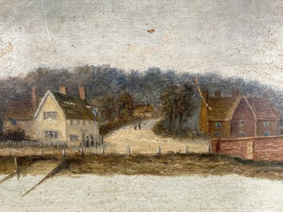 Lot 261 - Christopher Mark Maskell (1846-1933) oil on board - River Deben with Bourne Bridge and The Oyster Reach pub, signed