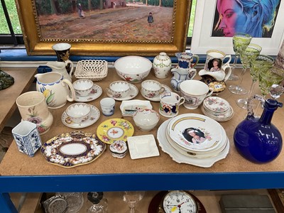 Lot 90 - Group of antique and later china and glassware, including New Hall, Dresden, etc
