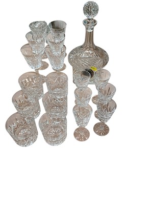 Lot 529 - Group of Waterford Crystal Lismore pattern glassware to include six wine glasses, six whisky tumblers and other items.