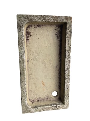 Lot 1394 - Stone sink. Approximately 110cm wide by 59cm deep.