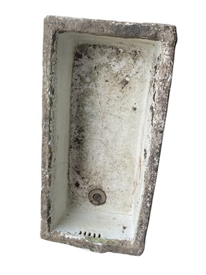 Lot 1395 - Large butlers sink. Approximately 47.5cm deep, 94cm wide and 26cm tall.