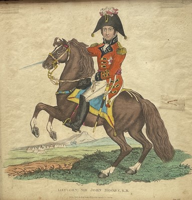 Lot 162 - Two 19th century prints, Lieut.Gen.Sir John Moore, 23cm x23cm, and another, both framed