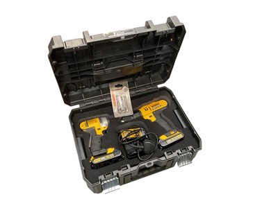 Lot 541 - DeWalt DCD776 and DCF885 twin pack in stacking case. N.B. Appear to have had little or no use.