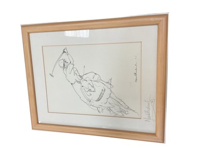 Lot 544 - Mark Hutchinson signed print of a Polo player.
