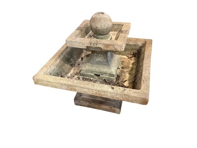 Lot 1402 - Low equinox water fountain, possibly Henri studio. Approximately 59cm tall by 60.5cm wide.