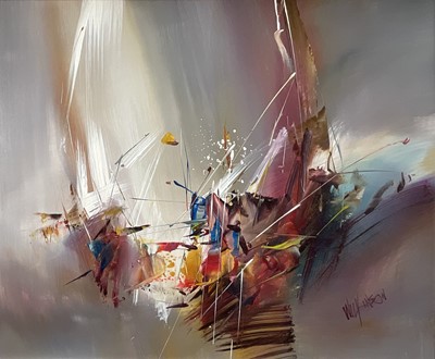 Lot 200 - Attributed to Mandy Wilkinson (1970) abstract oil on canvas, bearing signature, 50cm x 60cm, framed