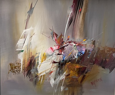 Lot 201 - Attributed to Mandy Wilkinson (1970) abstract oil on canvas, bearing signature, 50cm x 60cm, framed