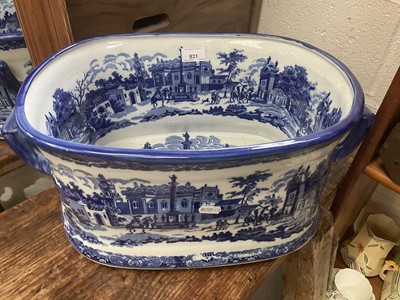 Lot 831 - Victorian style blue and white foot bath
