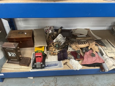 Lot 283 - Miscellaneous items to include tinplate car, vintage toys etc