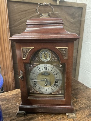 Lot 823 - George III style mantel clock with German chiming movement