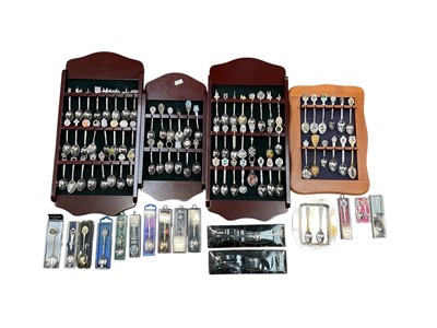 Lot 846 - Large collection of silver plated and other metals tourism spoons