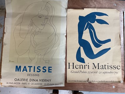 Lot 1213 - Art posters, including a very large French block printed poster