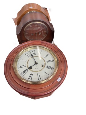 Lot 578 - Two 1930's mantel clocks and a 31 day wall clock (3)