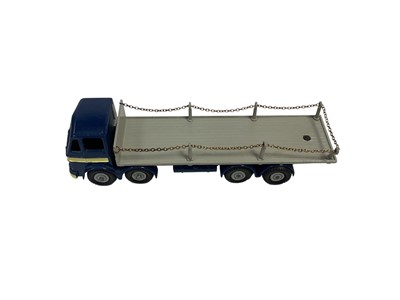 Lot 1754 - Dinky Supertoys Leyland Octopus Flat Back Truck with chains & 8 wheel Trucks (x3), unboxed (Repainted) (4)