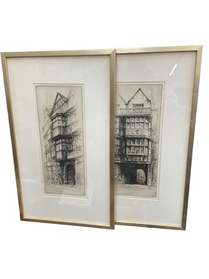 Lot 683 - Henry R Jones - etching, Fleet Street, two works
