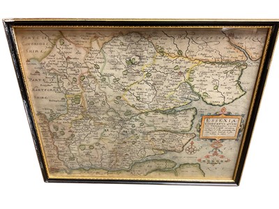 Lot 685 - William Kip 17th century handcoloured map of Essex
