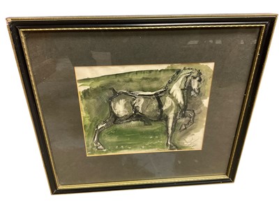 Lot 684 - Bertrand Bouverie watercolour of a horse
