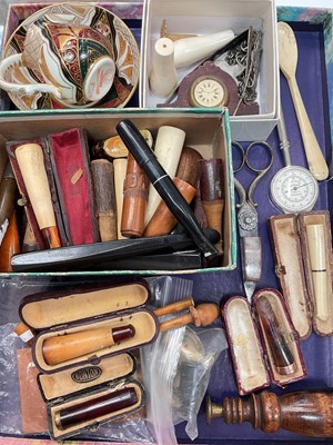 Lot 362 - Collection of various cheroot holders and other sundry items